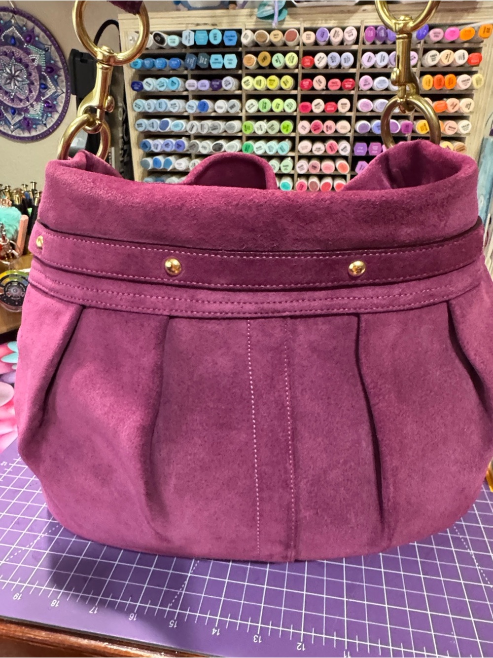 2005 Vintage Coach Mosaic Pleated Hampton Hobo - Picture 8 of 11